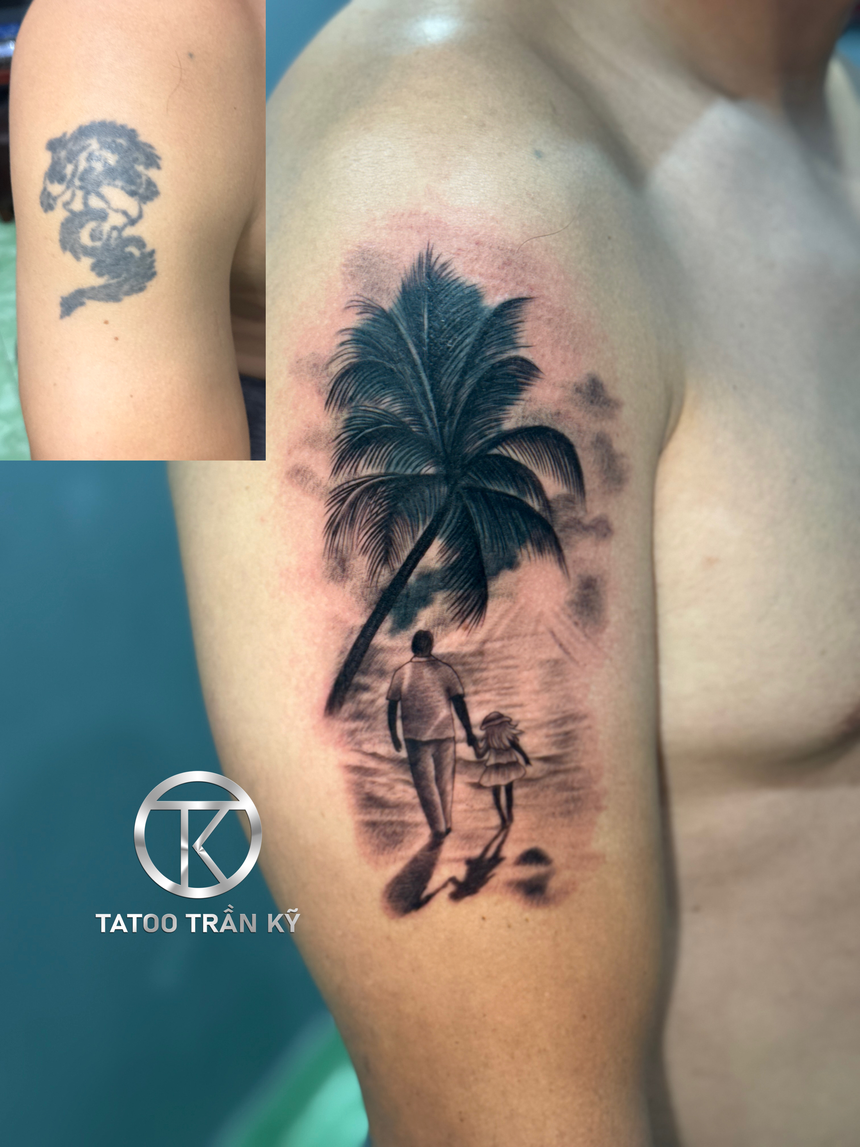 Tattoo cover, overlay old tattoo, tattoo repair
